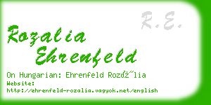rozalia ehrenfeld business card